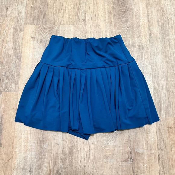 SHEIN Pants - SHEIN | Women's Teal Blue Pleated Tennis Athletic Mini Skirt Skort, Size S